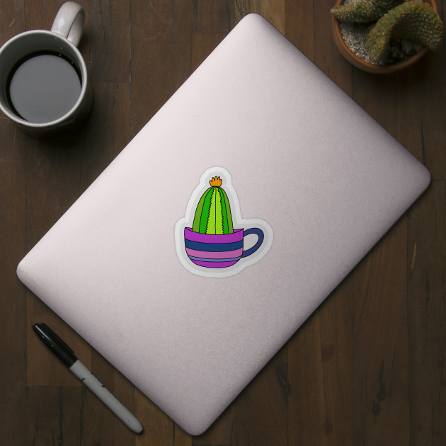 Cute Cactus Design #92: Tiny Cactus In A Teacup by DreamCactus